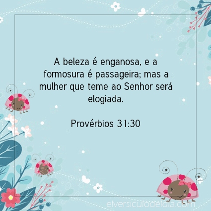 Imagem Verso do dia Provérbios 31:30