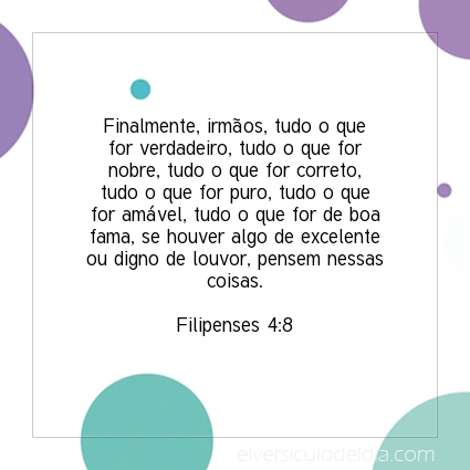 Imagem Verso do dia Filipenses 4:8