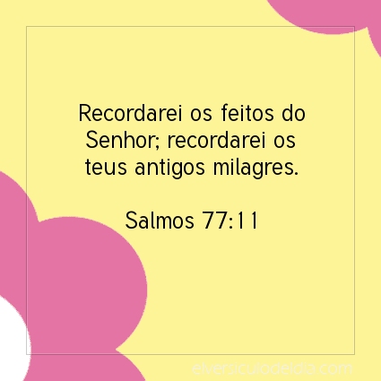Imagem Verso do dia Salmos 77:11