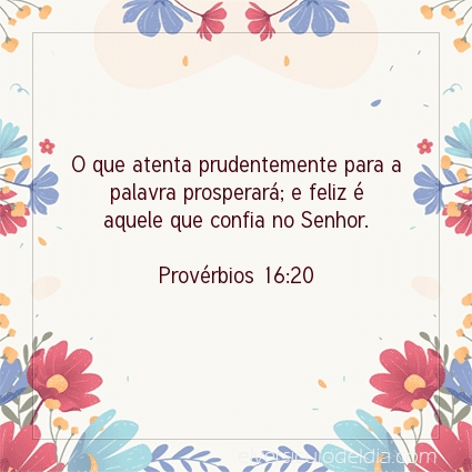 Imagem Verso do dia Provérbios 16:20