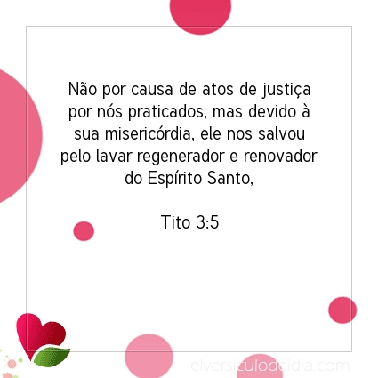 Imagem Verso do dia Tito 3:5