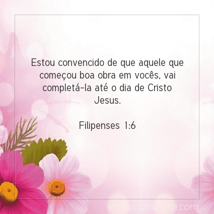 Imagem Verso do dia Filipenses 1:6