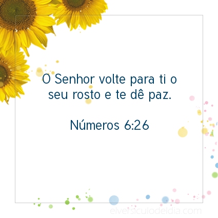 Imagem Verso do dia Números 6:26