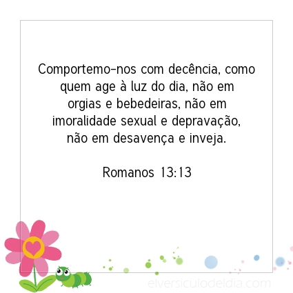 Imagem Verso do dia Romanos 13:13