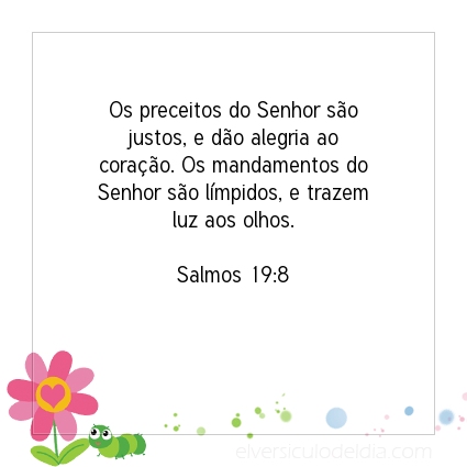 Imagem Verso do dia Salmos 19:8