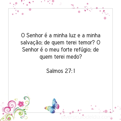 Imagem Verso do dia Salmos 27:1