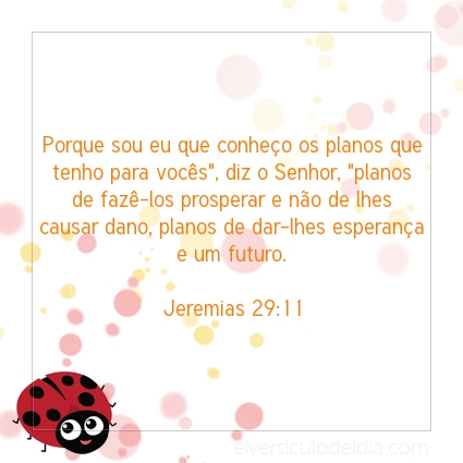 Imagem Verso do dia Jeremias 29:11