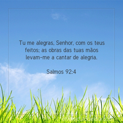 Imagem Verso do dia Salmos 92:4