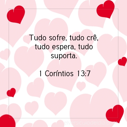 Imagem Verso do dia 1 Coríntios 13:7