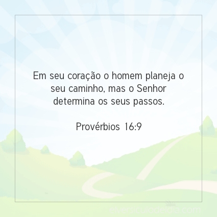 Imagem Verso do dia Provérbios 16:9