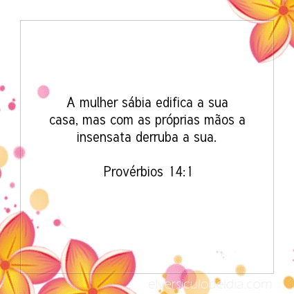 Imagem Verso do dia Provérbios 14:1