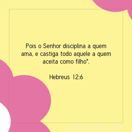 Imagem Verso do dia Hebreus 12:6