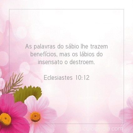 Imagem Verso do dia Eclesiastes 10:12