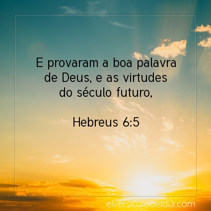 Imagem Verso do dia Hebreus 6:5
