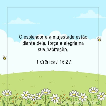Imagem Verso do dia 1 Crônicas 16:27