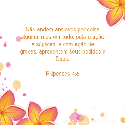 Imagem Verso do dia Filipenses 4:6