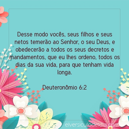 Imagem Verso do dia Deuteronômio 6:2