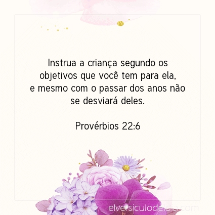 Imagem Verso do dia Provérbios 22:6