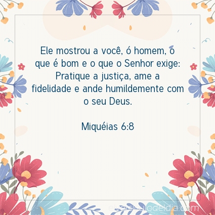 Imagem Verso do dia Miquéias 6:8