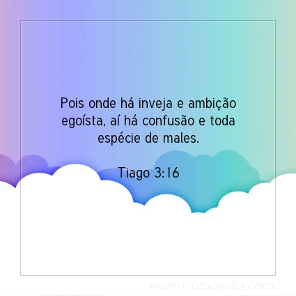 Imagem Verso do dia Tiago 3:16