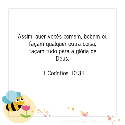 Imagem Verso do dia 1 Coríntios 10:31
